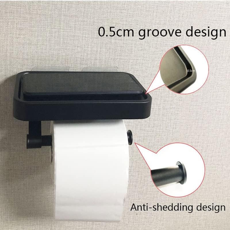 Genigw unhas cinza livre papel higiênico suporte de parede montado em parede de papel de papel de papel acessórios para banheiro