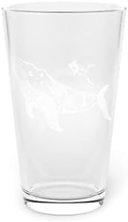 Cerveja de vidro de cerveja 16oz humorístico de natação subaquática.