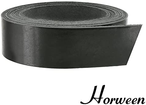 Horween Dublin Leather tire, preto, 55 a 60 de comprimento, vários pesos