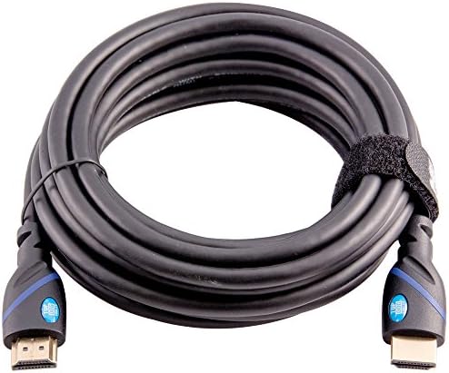 Cabos de cachorro superior - TD -07BKBL15- Premium Cabo HDMI de alta velocidade de 15 pés com Ethernet - Black/Blue
