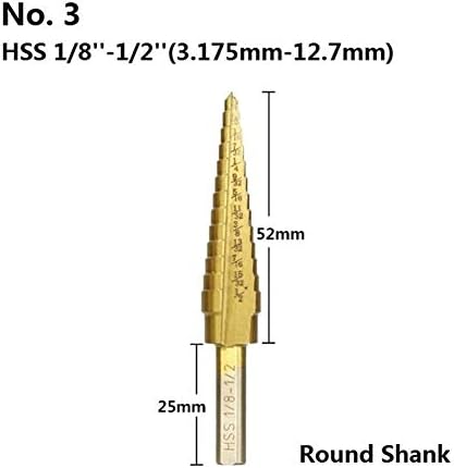 Etapa de perfuração Bits de 1/8 -3/4 etapa de etapa bit titânio revestido com hss cone de broca para perfuração de madeira/orifício de madeira/broca