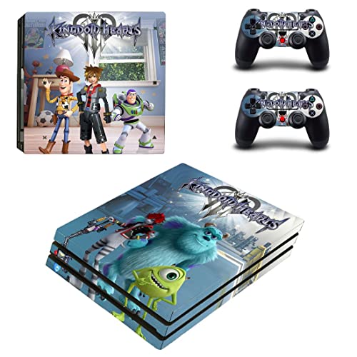 Jogo The Sora Kingdom Role-Playing PS4 ou PS5 Skin Stick Hearts para PlayStation 4 ou 5 Console e 2 Controllers Decal Vinil V10297