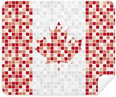 Canadá nacional de bandeira de bordo de mosaico de limpeza de pano de pano limpador 2pcs Camurça tecido