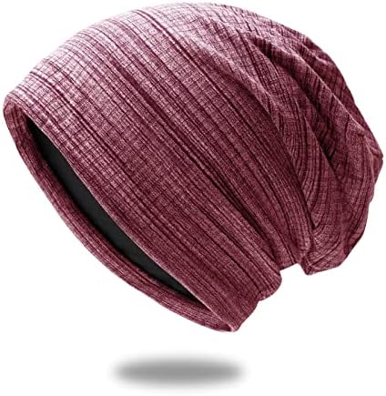 Chapéus de malha de cor sólidos de masculino e feminino para chapéu macio para o outono e chapéus de inverno malha