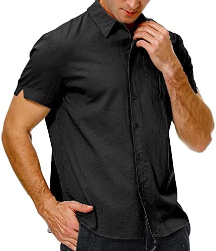 Maiyifu-gj masculino de botão de bolso de bolso comum camiseta de lapão de lapela de gola de lapela de lama