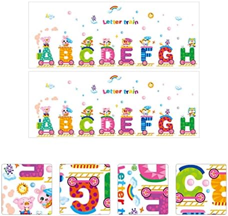 Nuobesty Kids Toys 2Sets Animal ABC XX.CM Adesivo educacional Decor de quarto viveiro Berçário adesivos Alfabeto