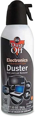 Dust-off Plus Duster de gás comprimido descartável, garrafa de 10 onças