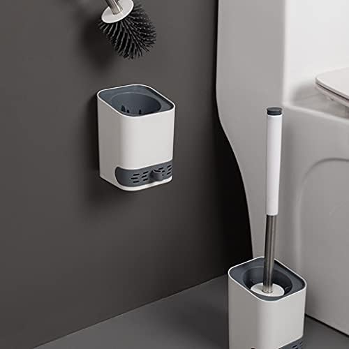Pincel de vaso sanitário e suporte do vaso sanitário suporte para parede de parede de parede de parede macio limpeza escova