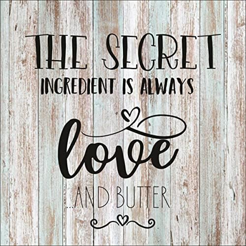 Farmhouse Kitchen Wood Palet Sign O ingrediente secreto é Love and Butter Peda chique de madeira pendurada placa de madeira