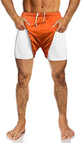 Shorts masculinos de prenda de 5 polegadas, homens que executam shorts curtos com shorts de ginástica de exercícios de