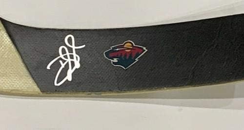 Devan Dubnyk assinou o goleiro Stick Minnesota Wild Autografed Proof - Sticks Autografado NHL