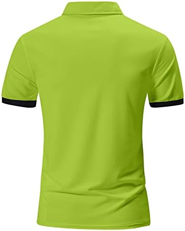 Camisas masculinas da RTRDE Menção Casual Casual Color Solid Spring & Summer Camisetas de pólo de ajuste regular para