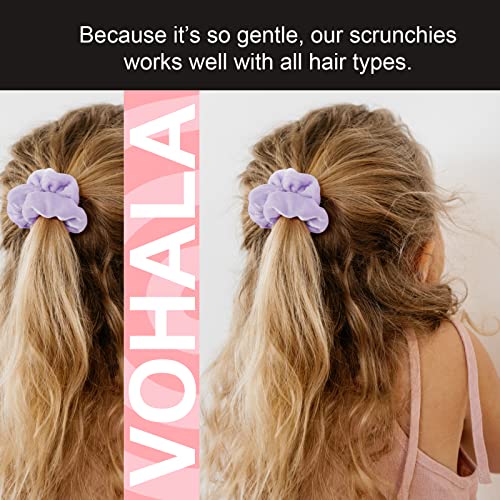 Vohala 6pcs Cabelos laços de cabelo Scrunchies de cabelo Premium Velvet Bandas elásticas e elásticas para meninas, Acessórios para o cabelo feminino