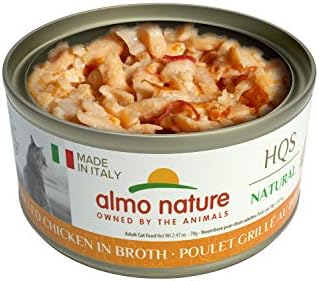 Almo Nature HQs naturais feitos na Itália Salmão, grãos de grãos, sem aditivos, alimentos molhados de gato adulto,