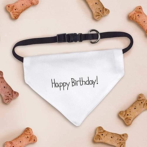 Pequeno 'texto feliz aniversário' cachorro/gato/petão bandana