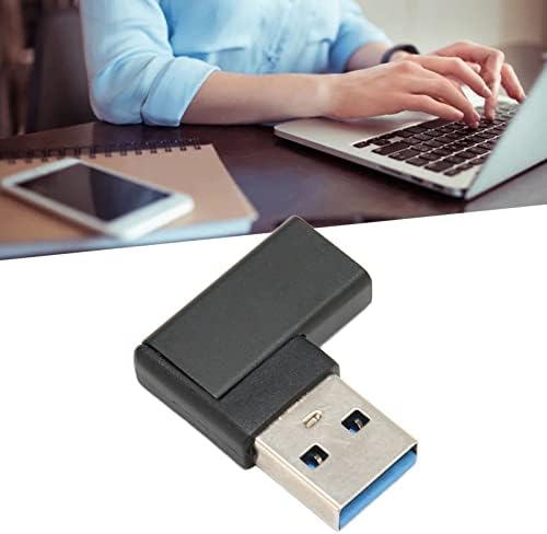 Adaptador USB C de ângulo reto, plugue de 90 graus e reproduza o adaptador USB 3.0 A para USB C para laptops