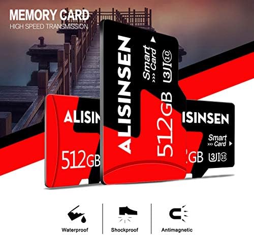 Micro SD Card 512 GB Micro SD CARTE DE MEMÓRIA 512GB TF CLASS CLASS DE MEMÓRIA 10 VELOCIDADE COM ADAPTADOR SD PARA CAMANÇAS