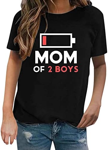 Mãe de 2 garotos Camisa Presente do filho Dia Mães Aniversário