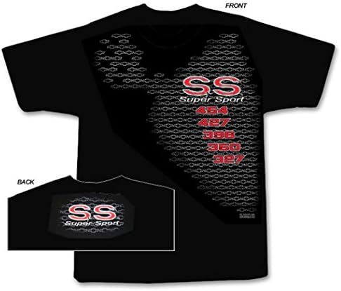 SS Super Sport Black T-Shirt: Chevy Camaro Chevelle Nova Monte Carlo