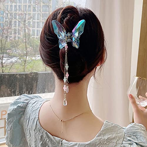 Moda elegante e elegante e transparente garras de cabelo clipes de caranguejo de cabelo para mulheres u6o6 estilando acessórios para