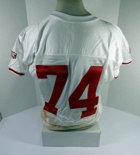 1995 San Francisco 49ers Steve Wallace 74 Jogo emitido White Jersey 52 DP46973 - Jerseys usados ​​no jogo NFL não assinado