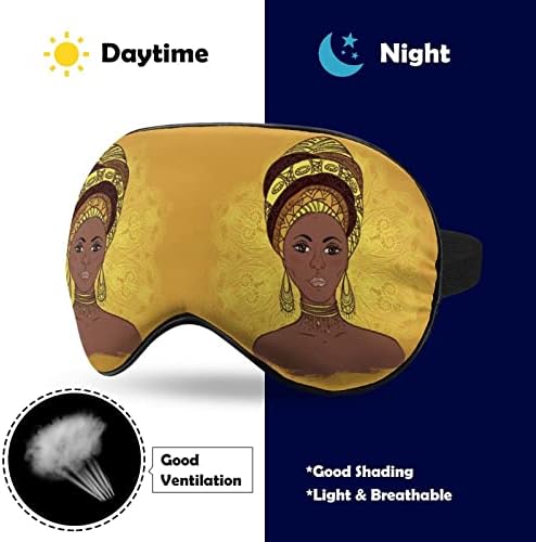Máscara de sono africana bonita máscara de olhos vendados macios portátil com cinta ajustável para homens mulheres