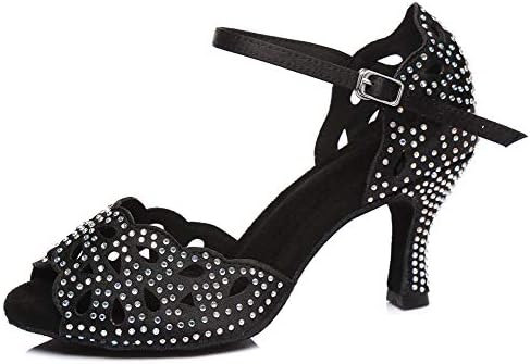 Sapatos de dança latina femininos de Hiposeus com shinestones Ballroom Party Tango Performance Shoes, modelo YCL404