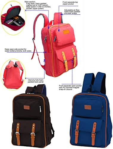 Mochila de laptop híbrida Backpack Back de mochila elegante azul 17 polegadas
