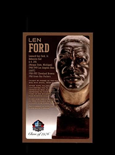 LEN FORD NFL Hall da Fama Bonze Bonze Placa Post Cartão #/150 Browns