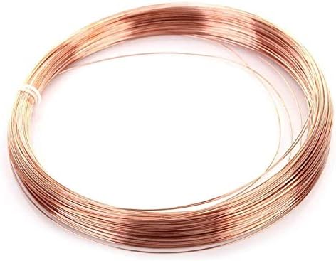Yuesfz 99,9% de fio de cobre puro 5m/16,4ft T2 Bare Cu Metal Metal Line para fio de latão artesanal DIY