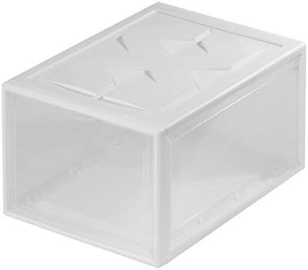 Caixa de sapato de sapato limpo doiTool - caixa de armazenamento clara - caixa de organizador de sapatos empilhável, estojo