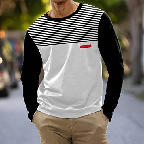 Oioloyjm camisas masculinas 2023 Summer Ruched Comfort Softshirt Casual Moda de manga longa impressa Blouse de pescoço O-gola