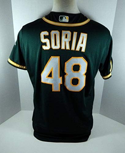 2019 Oakland A's Athletics Joakim Soria 48 Jogo emitiu Green Jersey 150 PS P - Jogo usou camisas MLB