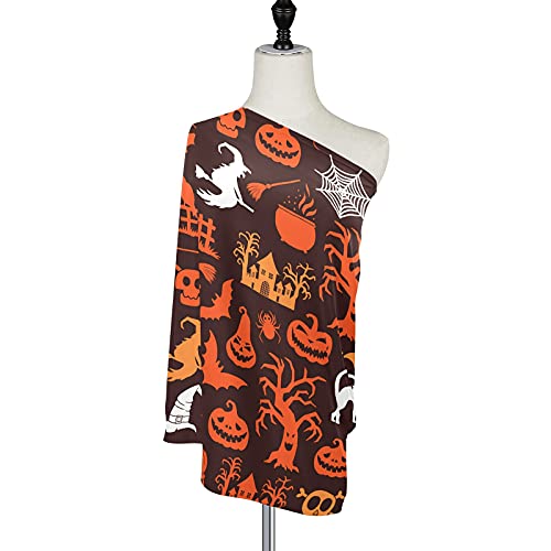 Capas de assento de carro para bebês de Halloween - Lenço de enfermagem de enfermagem em dossel de carrinho de carrinho, dossel