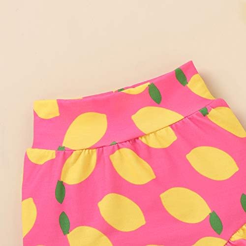 Roupas de frutas aquáticas recém -nascidas definidas para crianças pequenas de garotas de garotas de verão e shorts florais