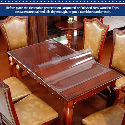 Tabela de jantar Protetor de mesa de mesa de mesa de plástico grossa grossa PVC PVC Vinyl Wood Marble Glass Coffeelet
