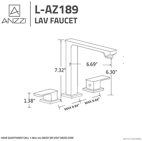 ANZZI Alpine de 8 polegadas amplo Duas torneiras de pia do banheiro em níquel escovado comercial | Bacia de embarcação pia do convés Montado Cupc Torneira de lavatório | L-AZ189BN