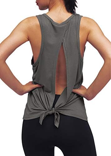 Treino de treino feminino Tops de ioga abrem camisas de trás de tampas de tanques com ajuste ajustável