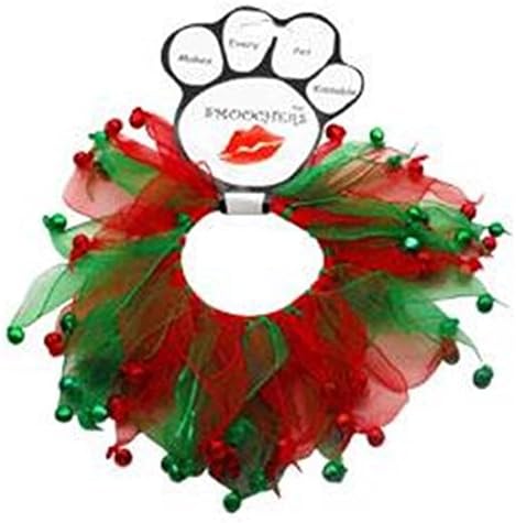 Christmas SmooCher Pet Party Collar- Sinos de Natal)