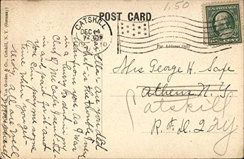 The Public Library Catskill, Nova York NY Original Antique Post Card 1910
