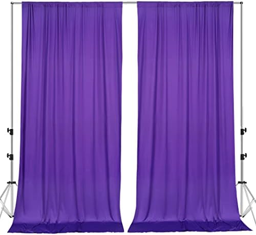 Mohoeey 10 pés x 10 pés de painéis de cortinas azuis, cortinas de pano de fundo de poliéster sem rugas, material de decoração