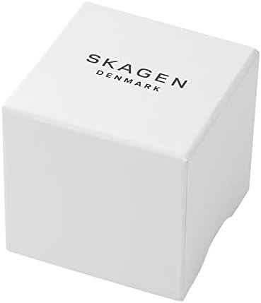 Skagen Men's Grenen Whate Date Watch com malha de aço ou banda de couro