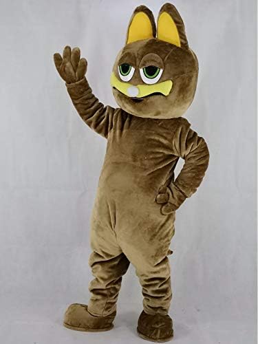 trajes de mascote de gato marrom gordo de rushopn