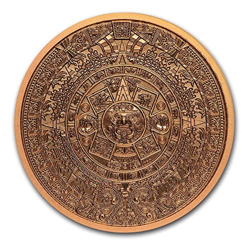 1 oz .999 Pure Cobper Aztec Calendário Rodada - Desafio Coin com COA por metais únicos