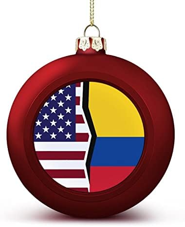 American e colombiana bandeira de Natal Ornamentos pendurados xams decoração de árvores para festa de férias