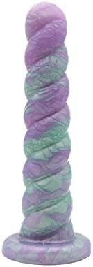 Unicorn Horn Cift Cup Fantasy Dildo - Lilac/Persa Green Marble Design - Feito à mão nos EUA - Brinquedos adultos, brinquedos sexuais