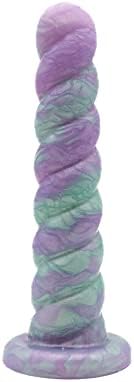 Unicorn Horn Cift Cup Fantasy Dildo - Lilac/Persa Green Marble Design - Feito à mão nos EUA - Brinquedos adultos, brinquedos