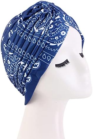 Capacete de gorro para mulheres para mulheres, mulheres imprimindo chapéu de lenço Turbano Cabeça