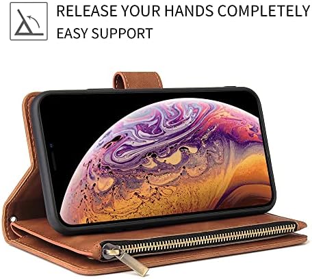 Dugus Flip Leather Case para iPhone 14 13 12 mini 11 Pro XS Max XR x 8 7 SE 2020 2022 6 6s mais capa de telefone com carteira com