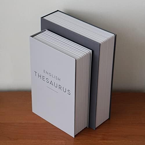 Livro sem limites Caixa de trava de metal segura com combinação de combinação de 3 dígitos 2-pacote